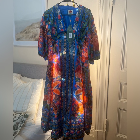 FARM Rio Vibrant Floral Maxi Dress - Blue and Orange - Picture 10 of 10